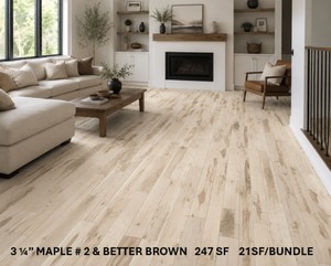 247 SF Unfinished Wood (3 14 )Maple # 2 & Better Brown