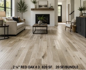 820 SF Unfinished Wood 2 1/4" Red Oak # 3