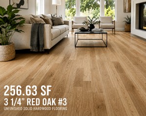256.63SF Unfinished Wood (3 14) Red Oak #3