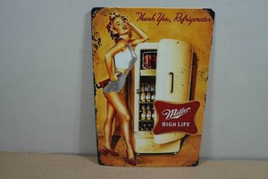 Vintage Style Metal Sign - Miller High Life