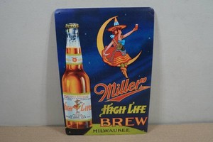Vintage Style Metal Sign - Miller High Life