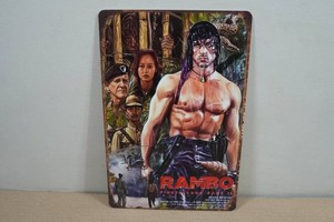 Vintage Style Metal Sign - Rambo