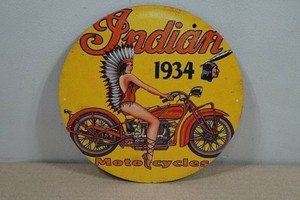 Vintage Style Metal Sign - Indian Motorcycles