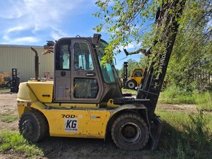 2019 Hyundai 70D-9 Diesel Forklift w Cab & 4th Hydraulic Valve - For Parts or Repair
