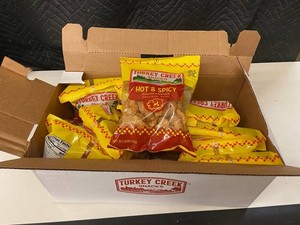 Turkey Creek Hot & Spicy Pork Skins 12ct Display 2oz