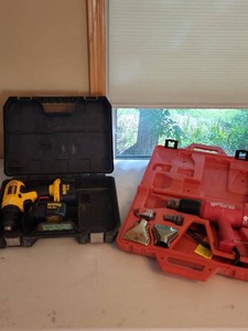 DeWalt DC728 Drill Driver & Milwaukee 8977 Heat Gun Cases