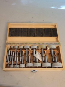 Forstner Drill Bit Set in Wooden Case Woodworking Boring Bits