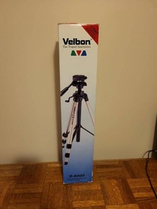 Velbon S-6000 VideoPhoto Tripod 3-Way Fluid Panhead w Box