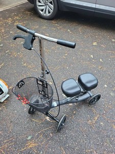 Roscoe Knee Walker Scooter Steerable Mobility Aid w Basket 350 lb