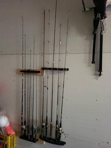 Lot of Assorted Fishing Rods w Reels Shakespeare Zebco Vintage