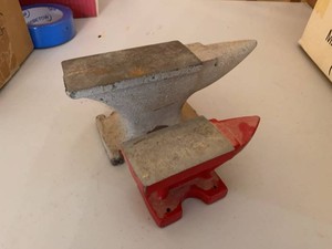 Pair of Mini Cast Iron Anvils Bench Jeweler Hobby Tool Decor