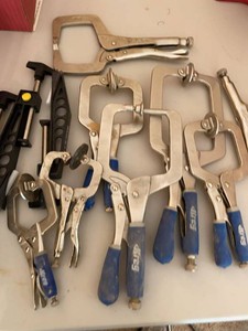 Lot of Assorted Locking Welding Woodworking Clamps Hand Tools