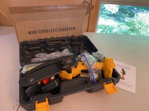 Tietoc Mini Cordless Chainsaw Kit New In Box w Case & Accessories