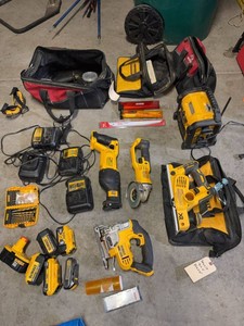 DeWalt 20V Cordless Tool Lot Planer Jigsaw Saw Batteries Chargers