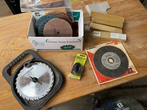 Assorted Saw Blades Sanding Discs Abrasives Tool Accessory Lot