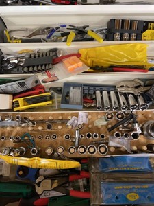 Assorted Hand Tool Lot Sockets Hex Keys Pliers Wrenches Stanley