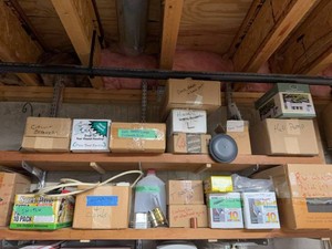 Box Lot of Assorted Hardware Electrical Plumbing Repair Supplies