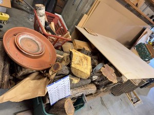 Lot of Assorted Lumber, Wood Slabs, Log Rounds & Craft Wood
