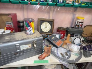 Craftsman Metal Toolbox with Mixed Garage Storage Household Items