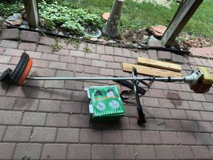 Stihl FS 16 Gas Brush Cutter String Trimmer w Blade Kit Harness
