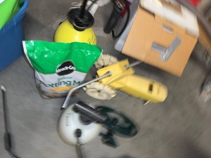 Lot of Assorted Garden Sprayers & Tractor Sprinkler Potting Mix