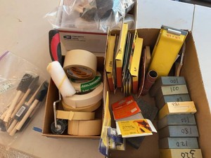 3M Sandpaper Sanding Sponges Masking Tape & Paint Supply Lot