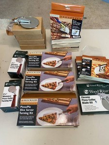 Rockler WoodRiver Pizza Cutter & Slice Server Turning Kits Lot