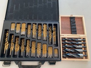 Maxtech Drill Bit Set with Brad Point Woodworking Bits in Cases