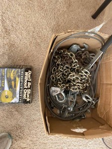 Assorted Towing Recovery Gear Lot Chains Cables Hooks Tow Strap