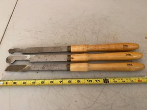 Luna Wood Lathe Turning Chisels Set of 3 Swedish Hook & Skew Tools