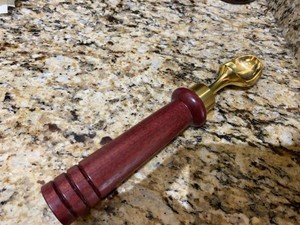Handmade Brass Ice Cream Scoop With Turned Hardwood Handle