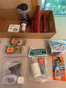 Lot of Assorted Mag-Lite Flashlights Lanterns Cables Charger Gear