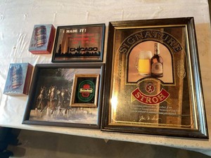 Group Beer Bar Mirrors Wall Decor Bud Light Puzzles, Framed Signs