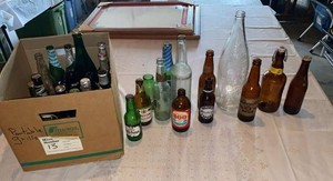 Vintage Beer Bottle Group Embossed Labeled Returnable Glass Mix