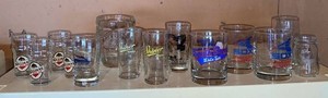 Vintage Beer & White Sox Promotional Drinking Glass Group Barware