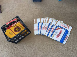 Group Vintage Beer Carton Boxes Hamms Grain Belt Paulaner Mixed