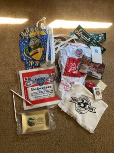 Group of Vintage Beer Advertising Ephemera Budweiser Schlitz Straub