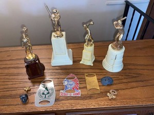Group Boy Scout Scout-O-Rama Tags Pins Ring & Sports Trophies