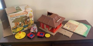 Vintage Playskool McDonalds Familiar Places Playset w Box Parts