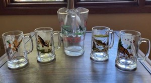 Schmidt Beer Collector Series Wildlife Glass Mug & Pitcher Set