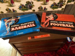 Vintage Cadaco-Ellis Foto-Electric Baseball Football Game Lot