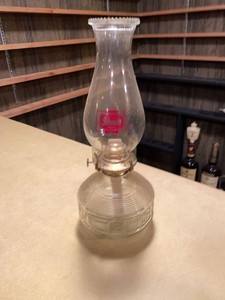 Vintage Schmidt Beer Glass Kerosene Oil Lamp Advertising Light