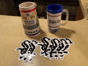 Group Chicago White Sox Drinkware & Decals Budweiser Stein Mug Lot
