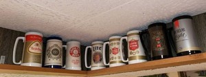 Set of 8 Vintage Thermo-Serv Beer Mugs Michelob Lone Star Lite