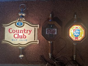 Vintage Beer Advertising Wall Lights Country Club, Old Style, Special Export - Tested, See Photos