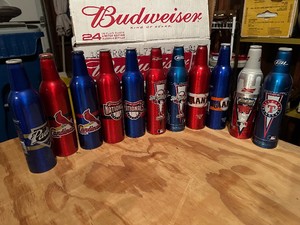 Large Group Beer Advertising Collectibles Sapporo Kirin Suntory MLB Bottles Over 100 Bottles Total