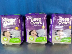 15-count packages of SleepOvers by Cuties SmallMedium Bedwetting Underwear.