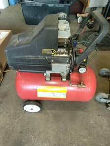 Central Pneumatic 4 HP 10-Gallon or similar PowermateHusky horizontal tank model.