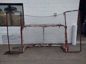 EZGoal Folding Hockey  Soccer Goal with Backstop