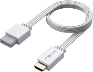 AUTOUTLET Wii to HDMI Converter 1080P 4ft120cm for Full HD Device, Adapter with HDMI Male Cable Output Compatible with Nintendo Wii, Wii U, HDTV, Monitor-Supports All Wii Display Modes
